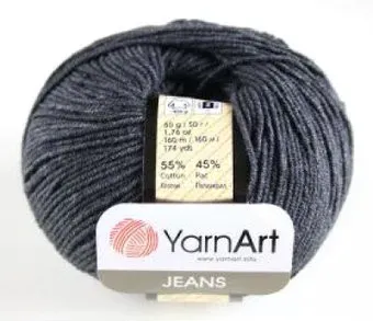 Yarnart Jeans 28 50 г 160 м (темно-серый)