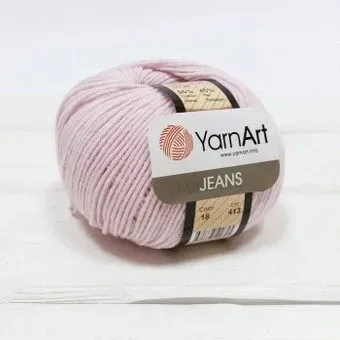 Yarnart Jeans 18 50 г 160 м (бледно-розовый)