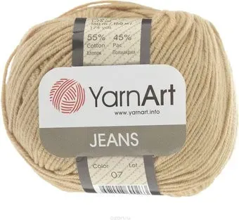 Yarnart Jeans 07 50 г 160 м (бежевый)