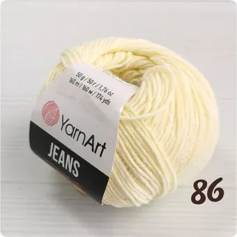 Yarnart Jeans 86 50 г 160 м (светлый лимон)