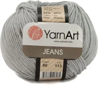 Yarnart Jeans 80 50 г 160 м (серебристый)