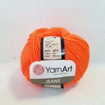 Yarnart Jeans 77 50 г 160 м (апельсин)