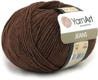 Yarnart Jeans 70 50 г 160 м (шоколад)