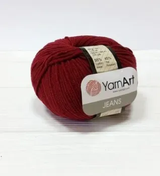 Yarnart Jeans 66 50 г 160 м (бордо)