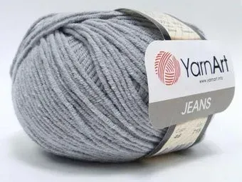 Yarnart Jeans 46 50 г 160 м (серый меланж)