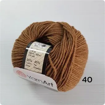 Yarnart Jeans 40 50 г 160 м (темно-коричневый)