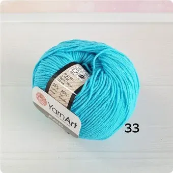Yarnart Jeans 33 50 г 160 м (бирюзовый)