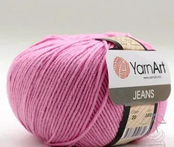 Yarnart Jeans 20 50 г 160 м (ярко-розовый)