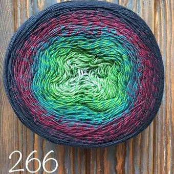 Yarnart Flowers 266 250 г 1000 м (серый; розовый; зеленый)