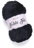 Yarnart Fable Fur 988 (120 м, черный, 5 мотков)