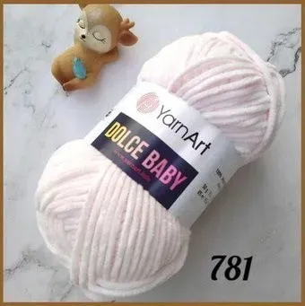 Yarnart Dolce Baby 781 50 г 85 м (светло-розовый)