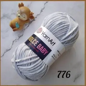 Yarnart Dolce Baby 776 50 г 85 м (светло-серый)