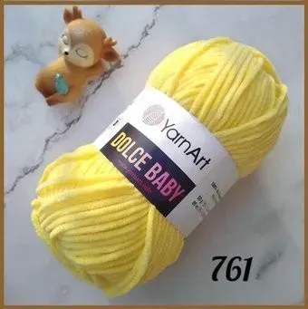 Yarnart Dolce Baby 761 50 г 85 м (лимонный)
