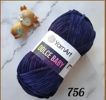 Yarnart Dolce Baby 756 50 г 85 м (синий)
