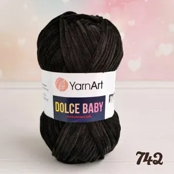 Yarnart Dolce Baby 742 50 г 85 м (черный)