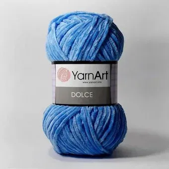 Yarnart Dolce 100% микрополиэстер 777 100 г (120 м, голубой/гиацинт)