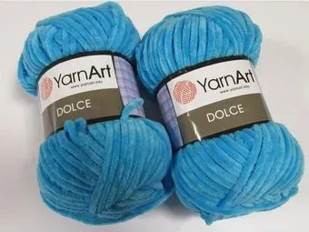 Yarnart Dolce 100% микрополиэстер 758 100 г (120 м, бирюзово-голубой)