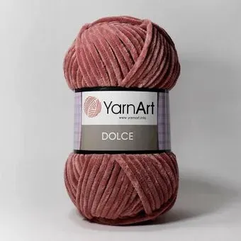 Yarnart Dolce 100% микрополиэстер 751 100 г (120 м, пыльная роза)