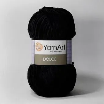 Yarnart Dolce 100% микрополиэстер 742 100 г (120 м, черный)