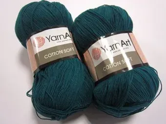 Yarnart Cotton Soft 63 100 г 600 м (изумруд)