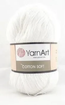 Yarnart Cotton Soft 62 100 г 600 м (белоснежный)