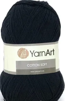 Yarnart Cotton Soft 53 100 г 600 м (черный)