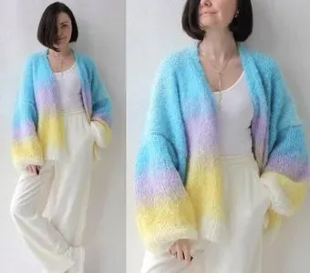 Yarnart Bellissimo 1422 150 г 330 м (сирень-бирюза-желтый)
