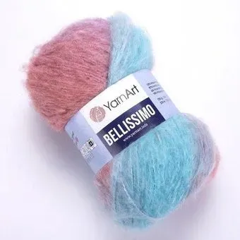 Yarnart Bellissimo 1408 150 г 330 м (розовый/бирюза)