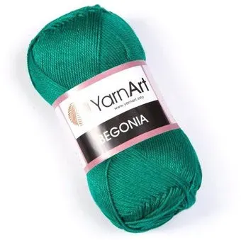 Yarnart Begonia 100% мерсеризованный хлопок 6334 50 г (169 м, изумруд)