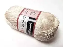 Yarnart Begonia 100% мерсеризованный хлопок 6194 50 г (169 м, крем)