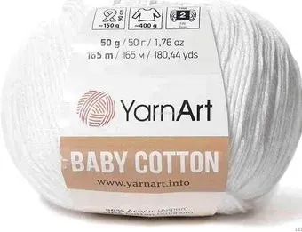 Yarnart Baby Cotton 400 50 г 165 м (белый)