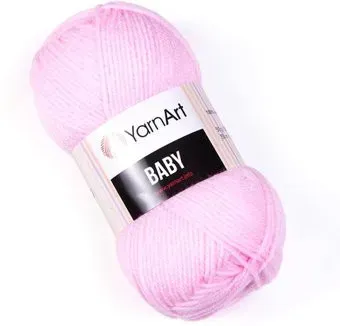 Yarnart Baby 100% акрил 649 50 г (150 м, светло-розовый)