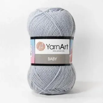Yarnart Baby 100% акрил 3072 50 г (150 м, серо-голубой)