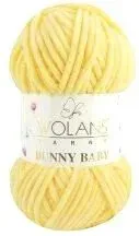 Wolans Yarns Bunny Baby 44 100 г 120 м (лимон, 5 мотков)