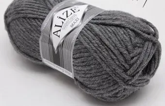 Alize Superlana Maxi 182 (100 м, средне-серый меланж)