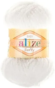 Alize Softy 450 50 г 115 м (жемчужный белый)
