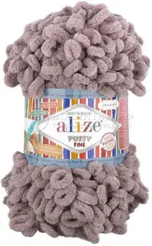 Alize Puffy Fine 268 (14 м, голубь/бежевый)