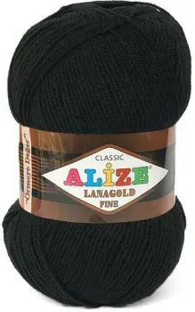 Alize Lanagold fine 60 100 г 390 м (черный)