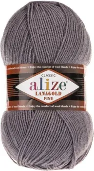 Alize Lanagold fine 348 100 г 390 м (темно-серый)