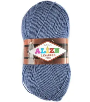Alize Lanagold fine 203 100 г 390 м (джинс)