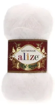Alize Kid Royal Кидмохер 55 50 г 500 м (белый)
