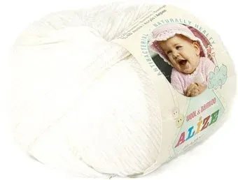 Alize Baby Wool 55 (175 м, белый, 10 мотков)