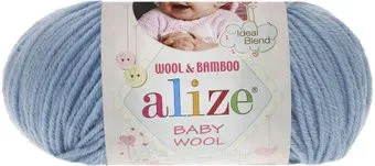 Alize Baby Wool 350 (175 м, светло-голубой, 10 мотков)