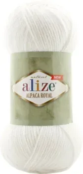 Alize Alpaca Royal 55 (250 м, белый, 5 мотков)