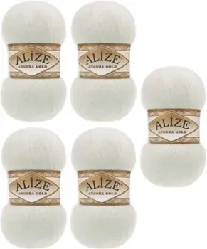Alize Angora Gold 62 (550 м, молочный, 5 мотков)