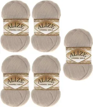 Alize Angora Gold 506 (550 м, молочно-бежевый, 5 мотков)