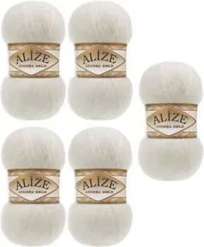 Alize Angora Gold 450 (550 м, жемчужный, 5 мотков)