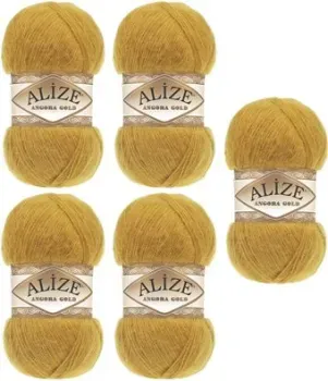 Alize Angora Gold 02 (550 м, горчичный, 5 мотков)