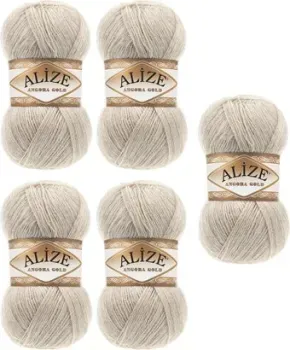 Alize Angora Gold 152 (550 м, бежевый меланж, 5 мотков)