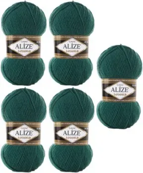 Alize Lanagold 507 (240 м, античный зеленый, 5 мотков)